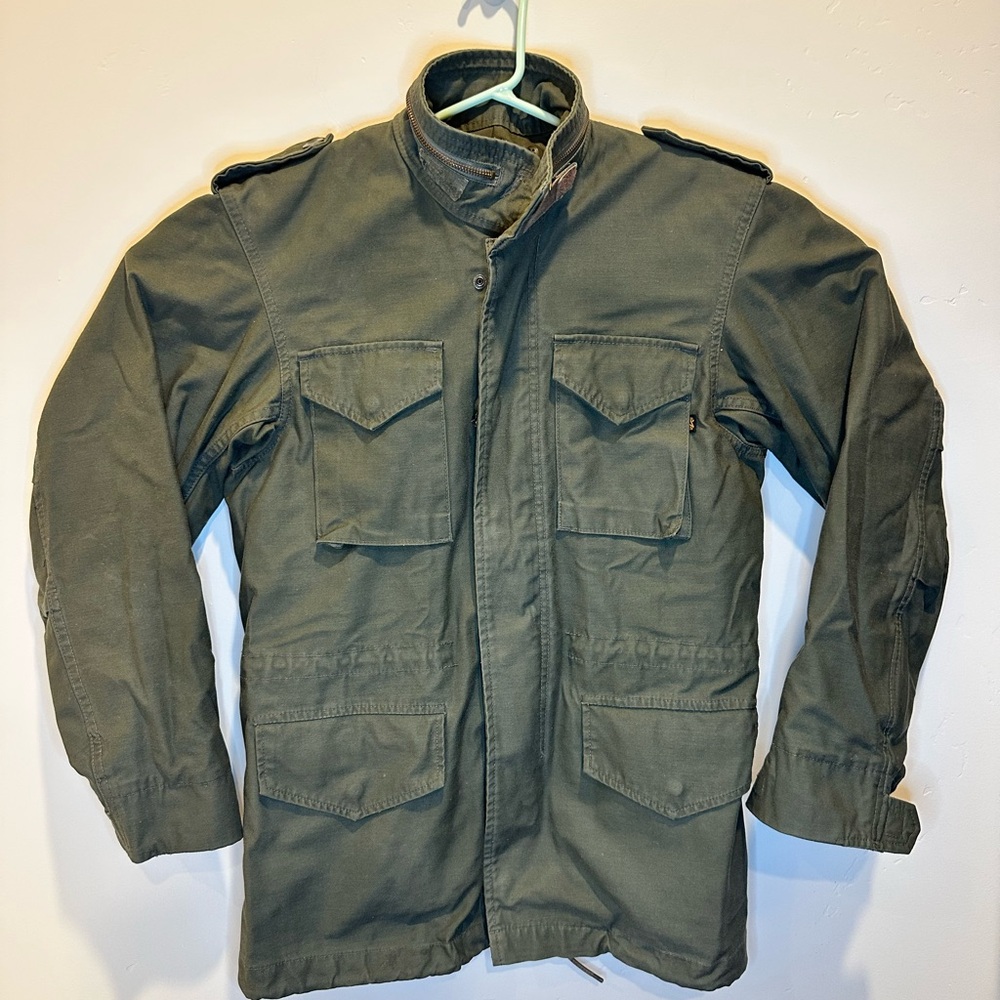 Men's Alpha Industries M-65 Field Jacket Olive Green Size X-Small